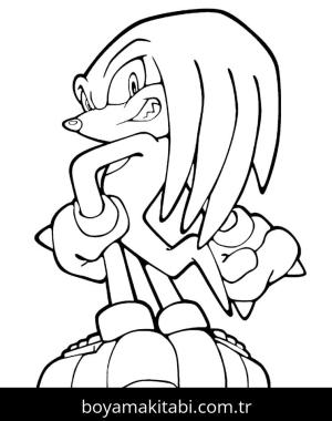 Knuckles boyama sayfası – okul öncesi, evde etkinlik