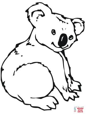 Koala boyama sayfası, Koala coloring page, , koalas cute koala 