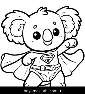 Koala boyama sayfası, Koala coloring page, klasik, popüler, sevimli