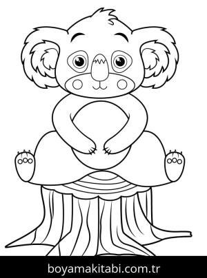 Koala boyama sayfası – yaratıcılık, eğlenceli etkinlik