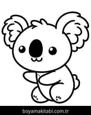 Koala boyama sayfası – renkli çizimler, okul öncesi