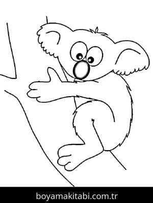 Koala boyama sayfası – PDF indir, sevimli karakter