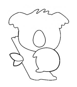 Koala boyama sayfası, Koala coloring page, Kolay Koala, 