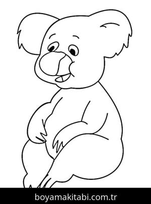 Koala boyama sayfası – evde etkinlik, ücretsiz yazdır