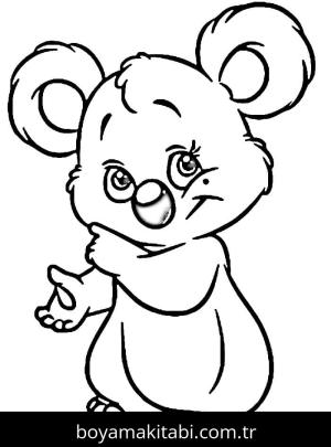 Koala boyama sayfası – ücretsiz yazdır, boyama etkinliği