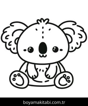 Koala boyama sayfası – sevimli karakter, sanatsal çalışma