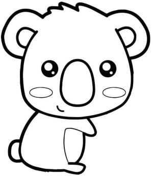 Koala boyama sayfası, Koala coloring page, Normal Koala, 