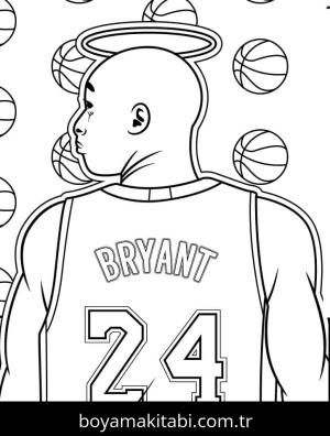 Kobe Bryant boyama sayfası – yaratıcılığı geliştirir, keyifli zaman