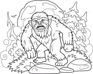 Koca Ayak boyama sayfası,  coloring page, Kızgın Koca Ayak, 