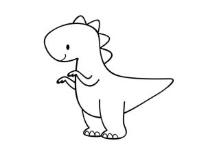 Kolay boyama sayfası,  coloring page, Kolay Dinozor, 