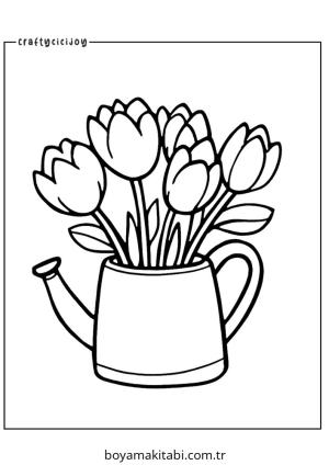 Kolay boyama sayfası – keyifli zaman, renkli çizimler