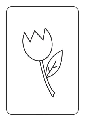 Kolay boyama sayfası,  coloring page, Kolay Lale, 