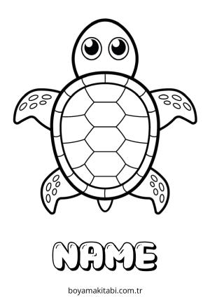 Kolay boyama sayfası – PDF indir, sevimli karakter