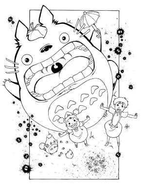 Komşum Totoro boyama sayfası,  coloring page, Totoro 3, 