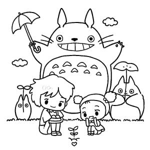 Komşum Totoro boyama sayfası,  coloring page, Totoro 10, 