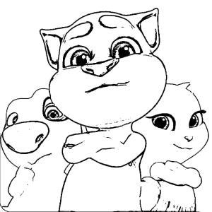 Konuşan Tom boyama sayfası,  coloring page, Tom Ve Çetesi, 