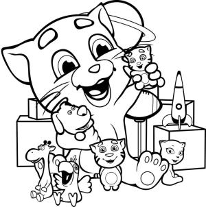 Konuşan Tom boyama sayfası,  coloring page, Tom’la Oynama Zamanı, 