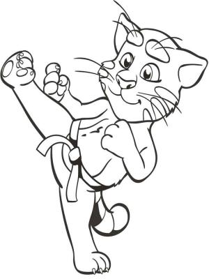 Konuşan Tom boyama sayfası,  coloring page, Tom’un Dövüş Sanatları, 