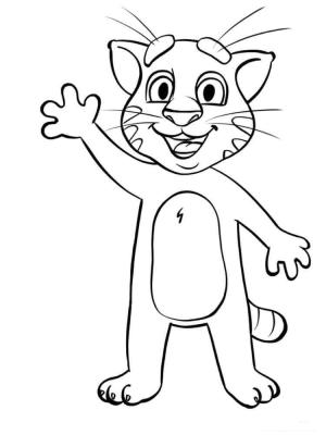 Konuşan Tom boyama sayfası,  coloring page, Mutlu Tom, 