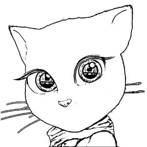 Konuşma Angela boyama sayfası,  coloring page, Konuşan Yüz Angela, 