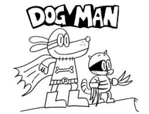 Köpek Adam boyama sayfası,  coloring page, Havalı Köpek Adam, 