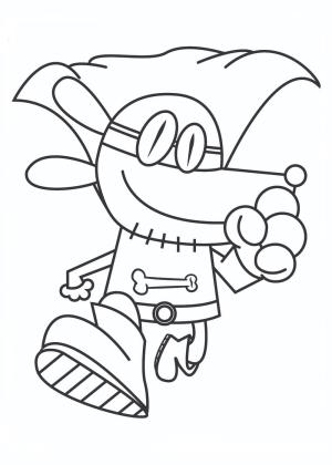 Köpek Adam boyama sayfası,  coloring page, Köpek, Adam, Koşu, 