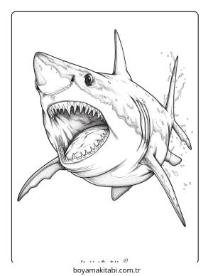 Köpek Balığı boyama sayfası – yaratıcılık, eğlenceli etkinlik