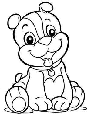 Köpek Yavrusu boyama sayfası,  coloring page, Güzel Köpek Yavrusu, 