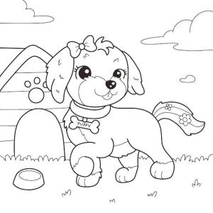 Köpek Yavrusu boyama sayfası,  coloring page, Karikatürize et, Köpek Yavrusu, 