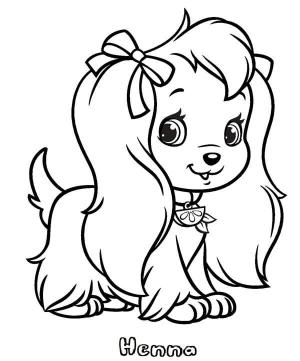 Köpek Yavrusu boyama sayfası,  coloring page, Eğlenceli Kına Yavrusu, 