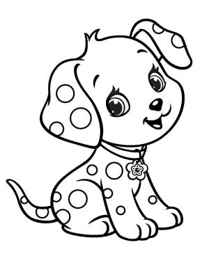 Köpek Yavrusu boyama sayfası,  coloring page, Cinna köpek Yavrusu Oturma, 