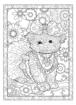 Köpek Yavrusu boyama sayfası,  coloring page, Köpek Yavrusu Mandala, 