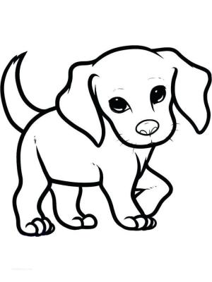 Köpek Yavrusu boyama sayfası,  coloring page, Basit Köpek Yavrusu, 