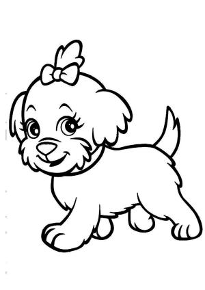 Köpek Yavrusu boyama sayfası,  coloring page, Köpek Yavrusu Yürüyüş, 