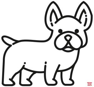 Köpek boyama sayfası, Dog coloring page, , dogs french bulldog 