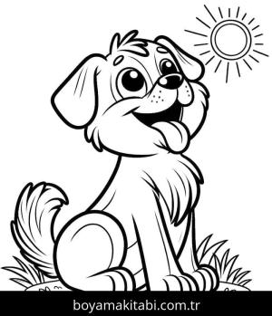 Köpek boyama sayfası – eğitici aktivite, yaratıcılık
