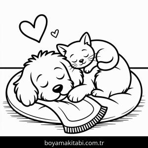 Köpek boyama sayfası – sanatsal çalışma, çocuklar için