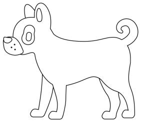 Köpek boyama sayfası, Dog coloring page, , dogs dog side emoji 