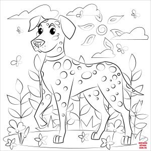Köpek boyama sayfası, Dog coloring page, , dogs dalmatian 