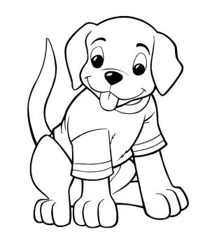 Köpek boyama sayfası, Dog coloring page, Yavru Köpek Çiz, 