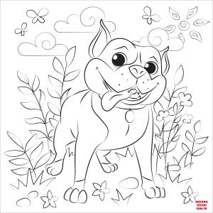 Köpek boyama sayfası, Dog coloring page, , dogs pitbull 