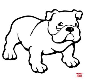Köpek boyama sayfası, Dog coloring page, , dogs bulldog 