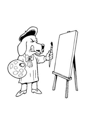 Köpek boyama sayfası, Dog coloring page, Köpek Ressamı, 