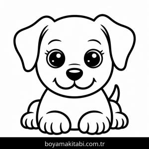 Köpek boyama sayfası – okul öncesi, evde etkinlik