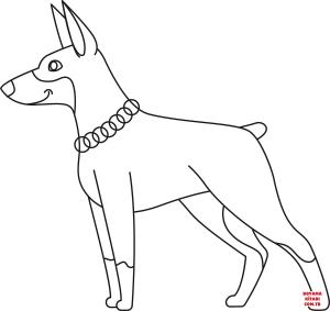 Köpek boyama sayfası, Dog coloring page, , dogs doberman 