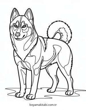 Köpek boyama sayfası – keyifli zaman, renkli çizimler