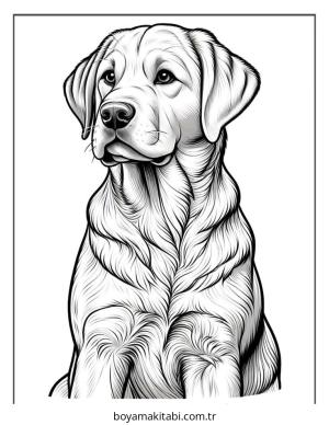 Köpek boyama sayfası – PDF indir, sevimli karakter