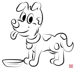 Köpek boyama sayfası, Dog coloring page, , dogs hungry pup 