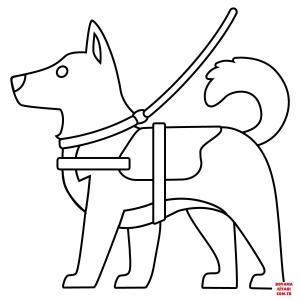 Köpek boyama sayfası, Dog coloring page, , dogs service dog emoji 