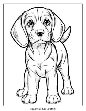 Köpek boyama sayfası – yaratıcılık, eğlenceli etkinlik